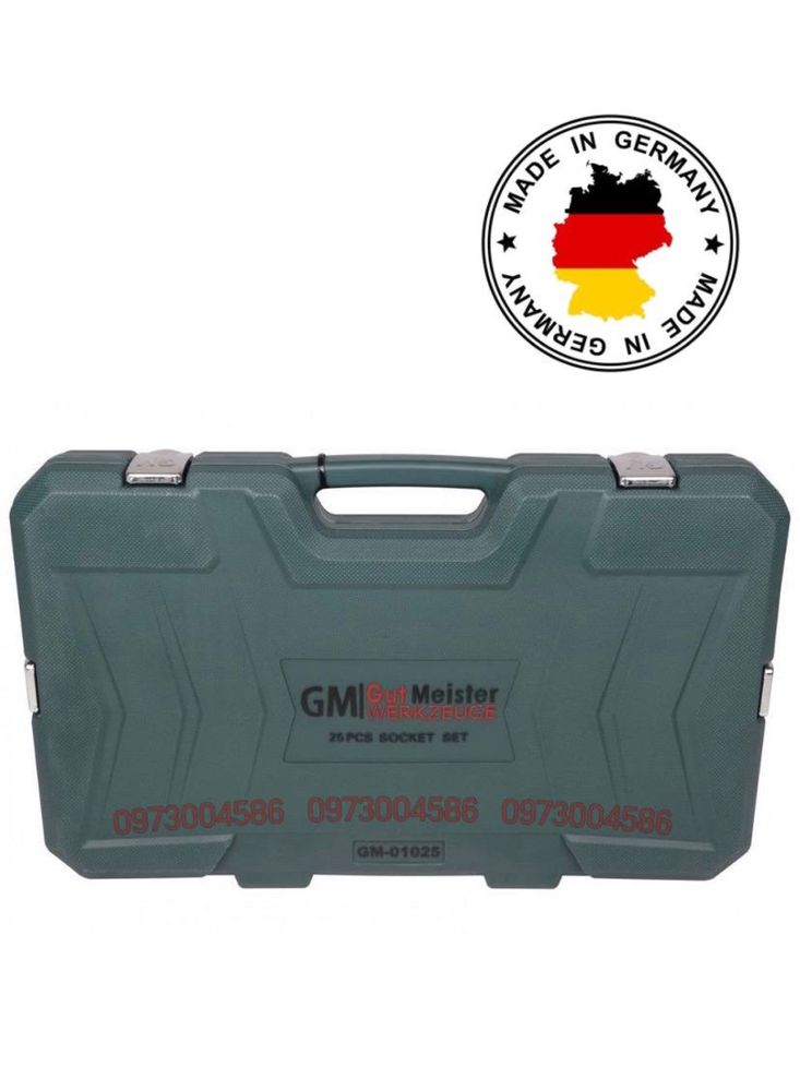 Набір інструментів/торцевих головок 3/4DR 19-65 мм. 25 одн.Gut Meister
