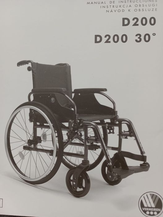 Wózek inwalidzki D200 30° praktycznie nowy