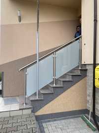 Balustrady nierdzewne balkonowe taras schody barierki szklane