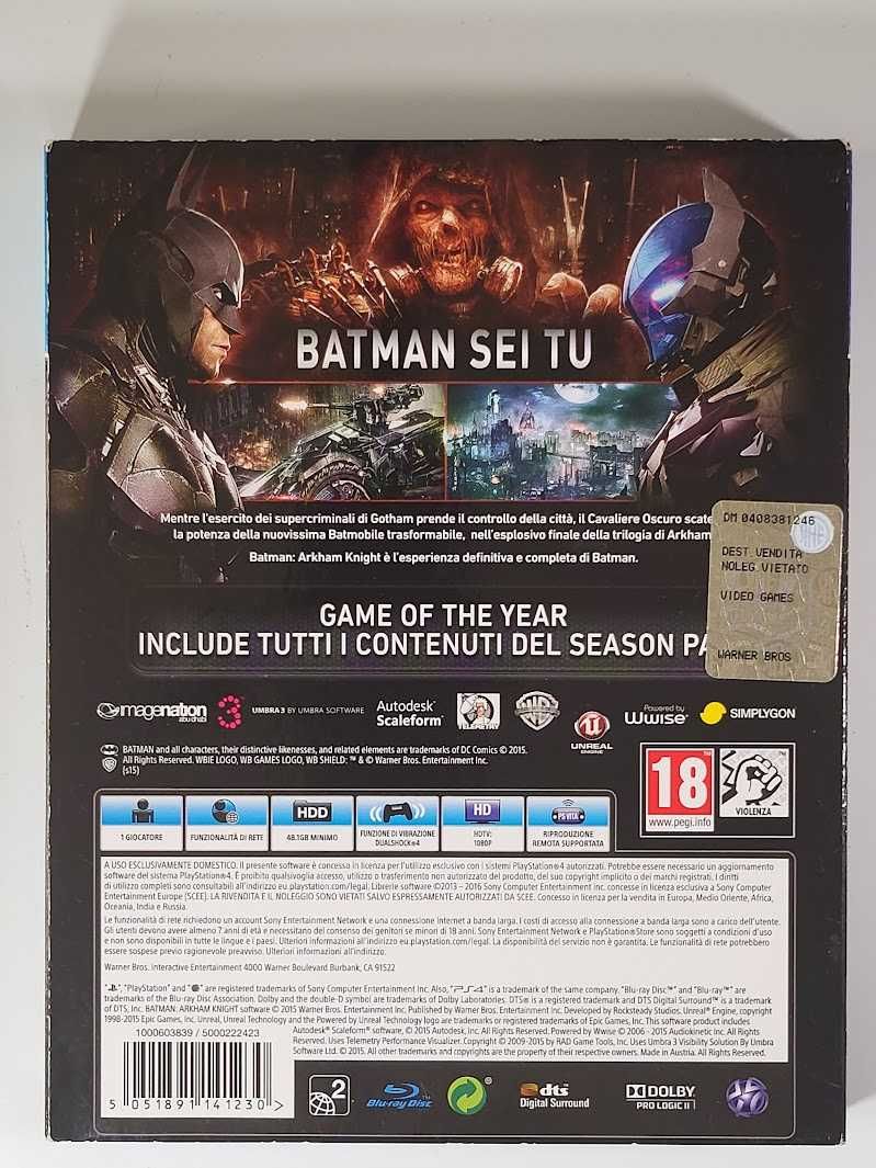 Batman Arkham Knight / Gra PS4 / Sklep z grami / Warszawa / Mokotów