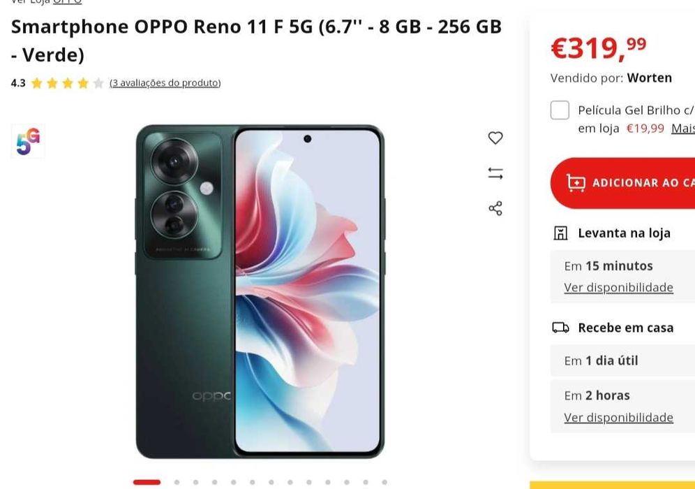 Telemóvel NOVO - OPPO Reno 11 F 5g