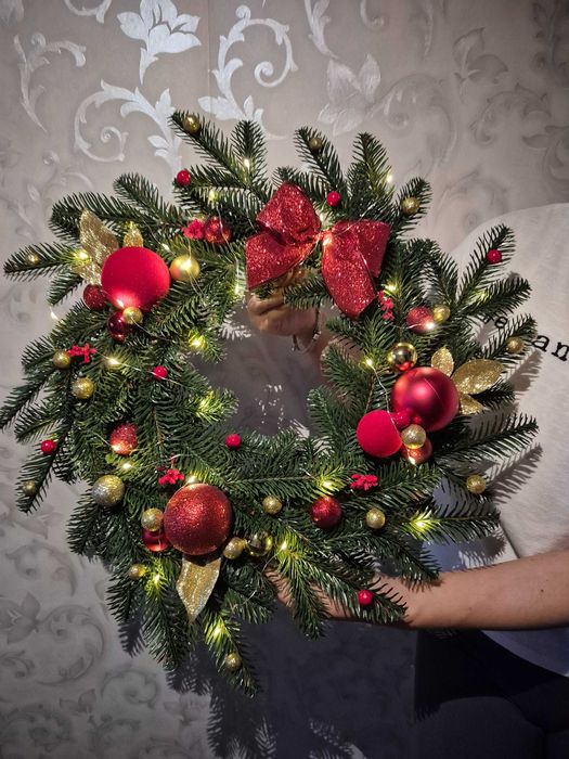 Різдвяний вінок на двері  “Класичне свято”