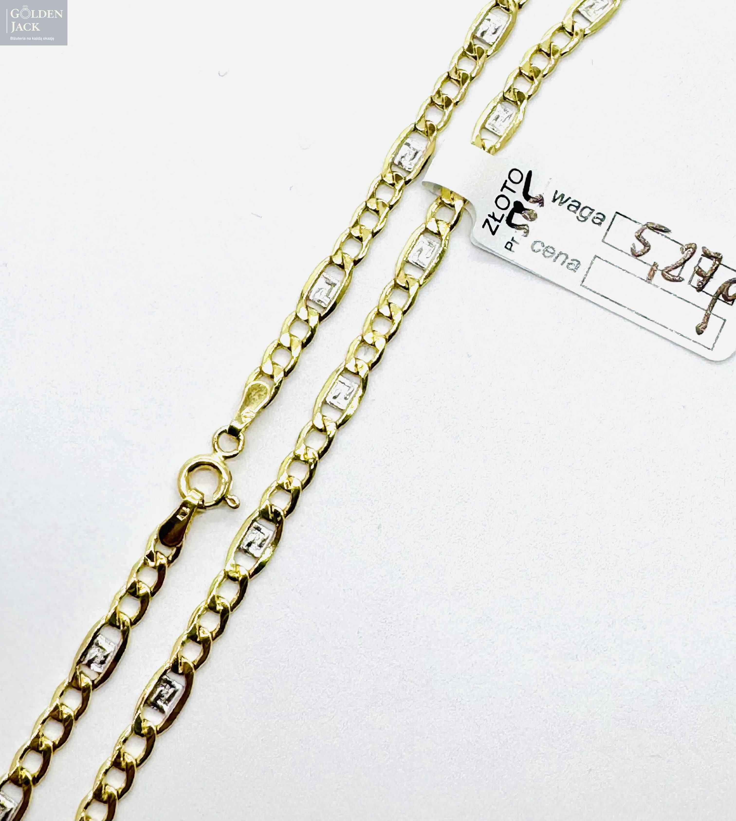 Złoty łańcuszek splot Figaro, złoto pr. 585 długość 60 cm waga 5,27 g
