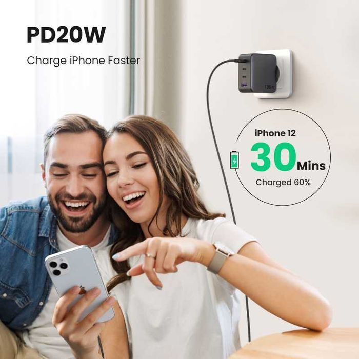 Блок зарядки 100W Ugreen gan зарядка блочок для быстрой зарядки
