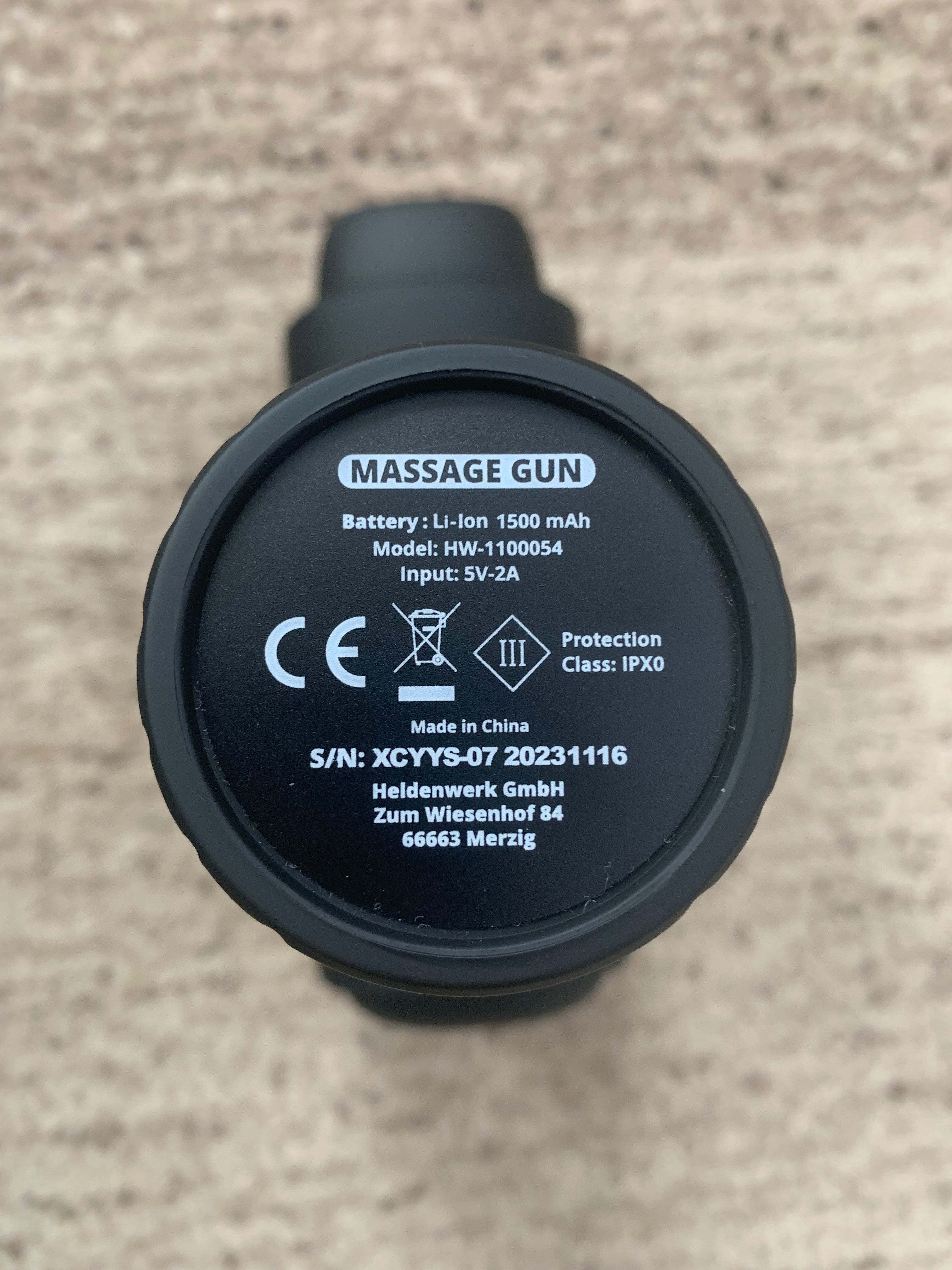 Масажний (массажер) пістолет Massage gun Heldenwerk 6 насадок.