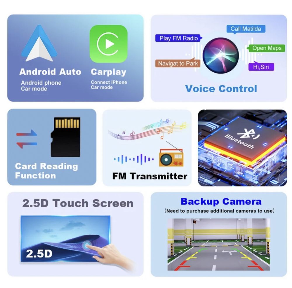 Ekran multimedialny Apple CarPlay !!! Android Auto !!! 7”/USB/AUX/BT !