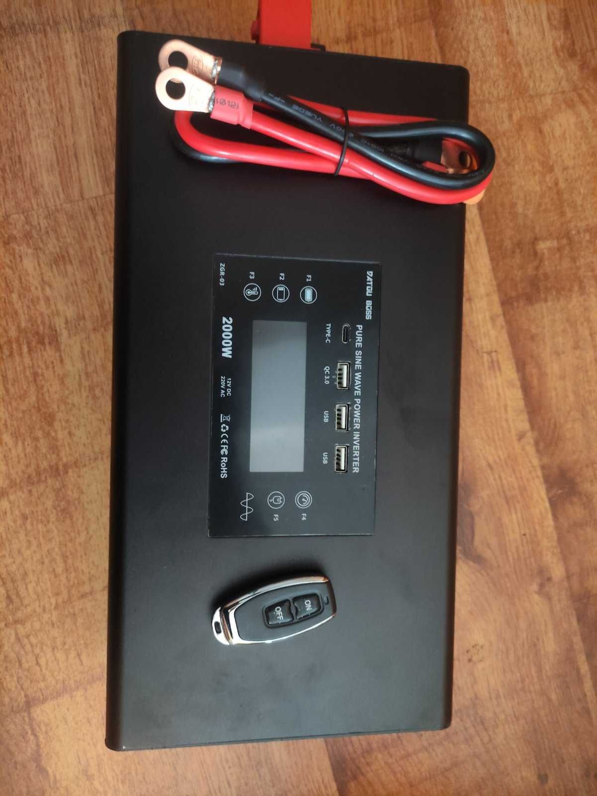 Інвертор чистий синус DC12V AC220V DATOUBOSS DN-03 2000W(4000W) ZGR-03