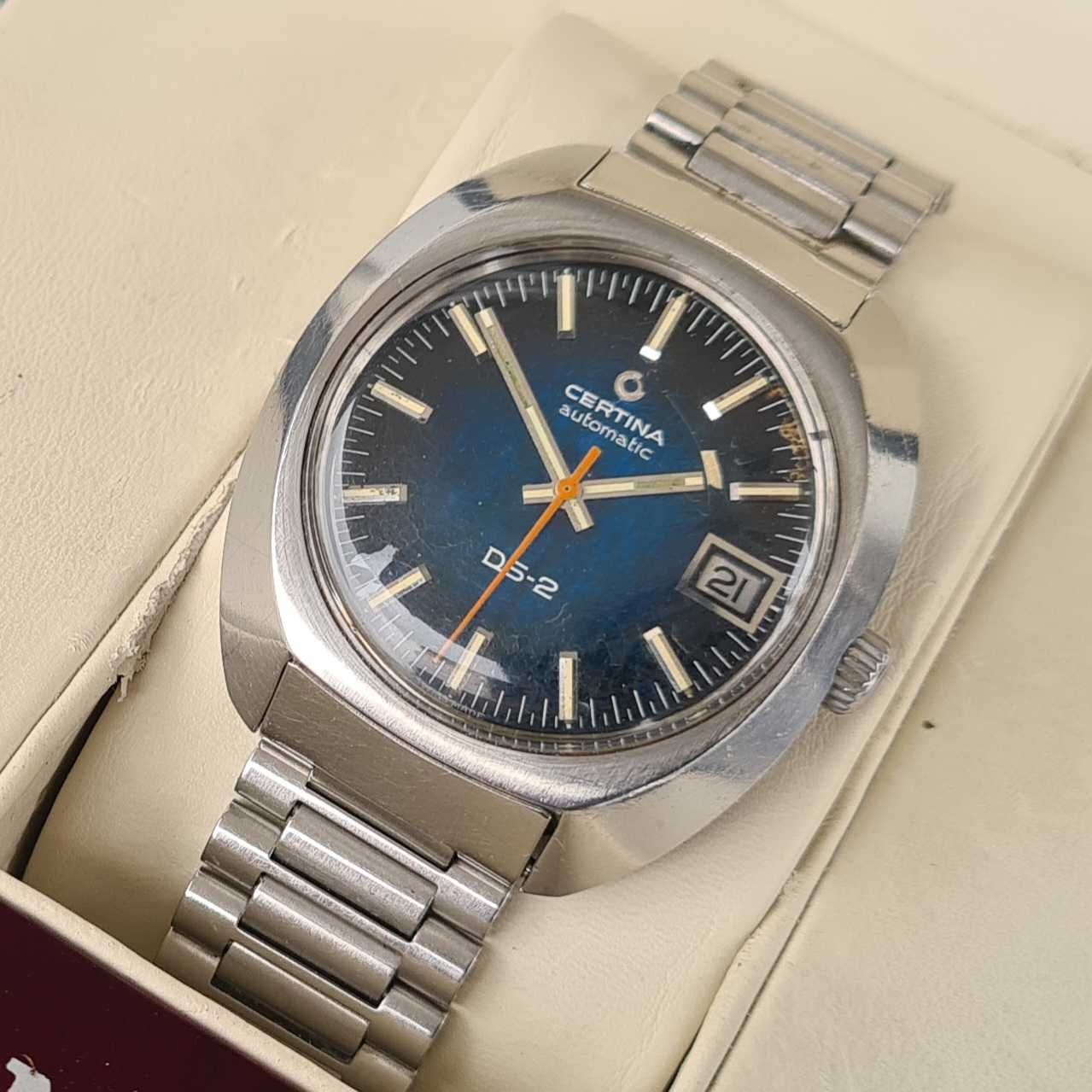 Okazja! Kultowa Certina DS-2 lata 70-te Swiss zegarek bransoleta ori
