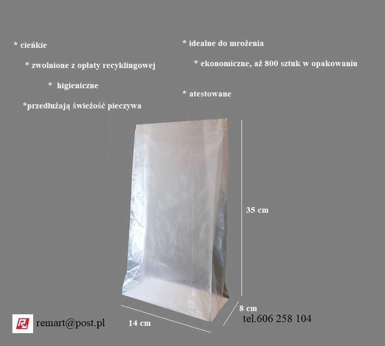 woreczki chlebowe 14/35 8000 sztuk