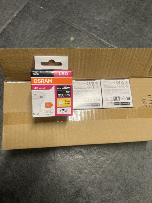 10x Żarówka LED GU10 4,5W = 35W 350lm 2700K Ciepła 120° OSRAM Value