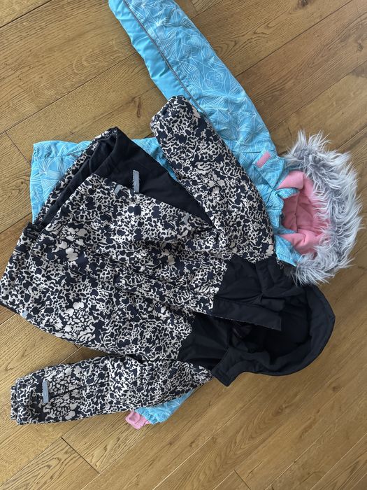 Dwie kurtki zimowe, narciarskie, Cool Club, rozm.134