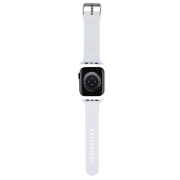 Karl Lagerfeld Pasek KLAWLSLKCNH Apple Watch 42/44/45/49mm biały/wh