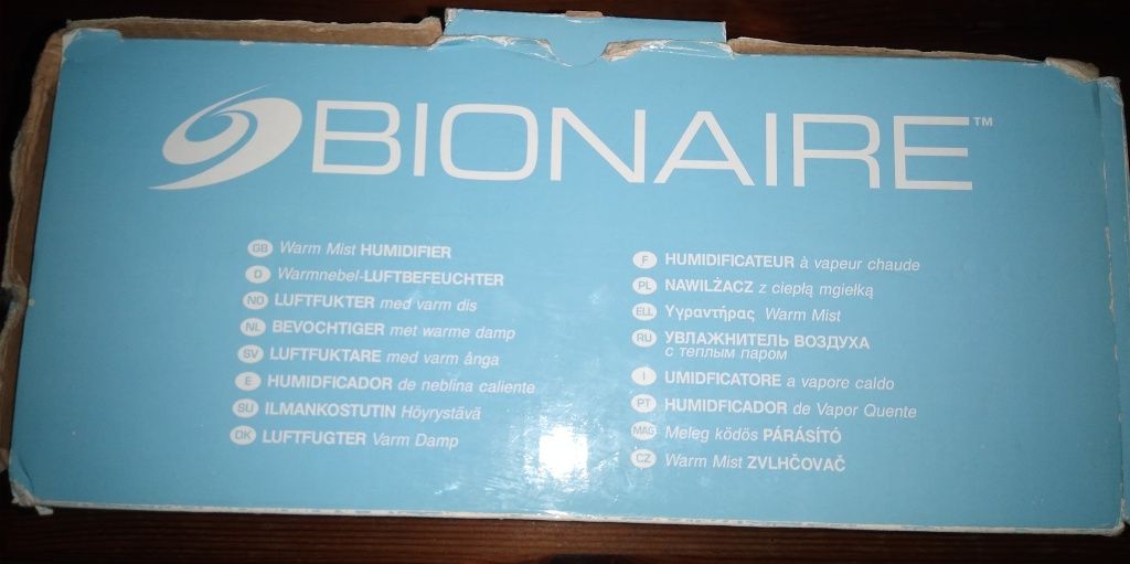 Nawilżacz powietrza Bionaire CM1-I z funkcją ciepłej mgiełki
