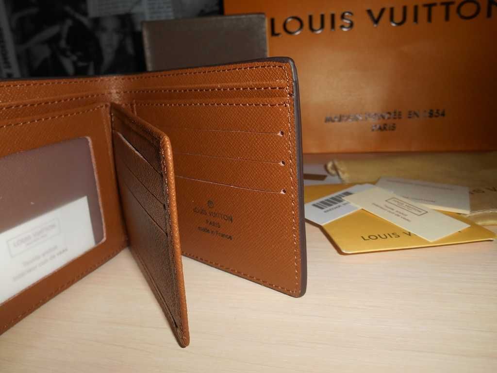 Louis Vuitton portmonetka portfel męski skóra 89-45 prezent