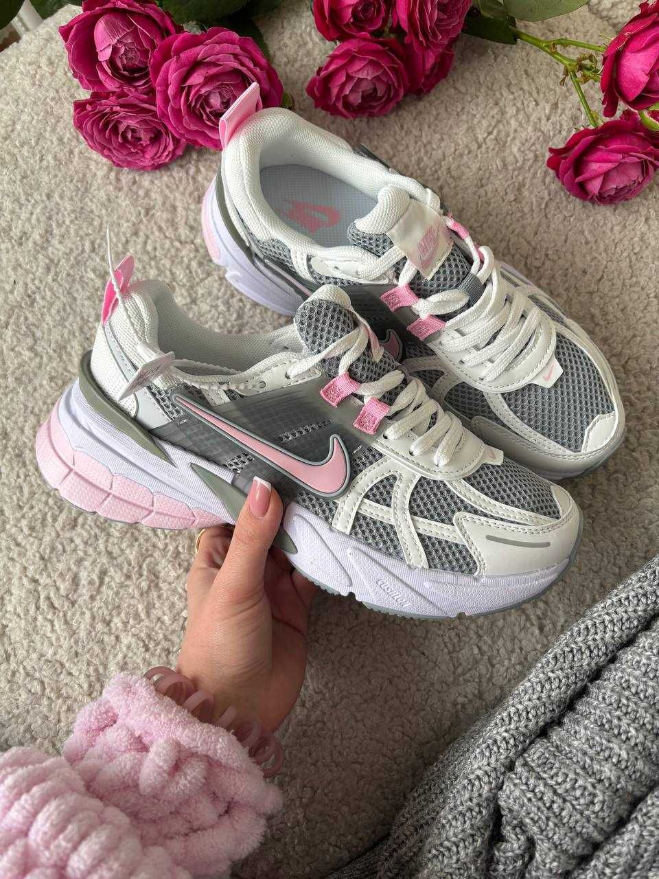 ‼️ Кросівки Nike V2K Runtekk White Grey Pink