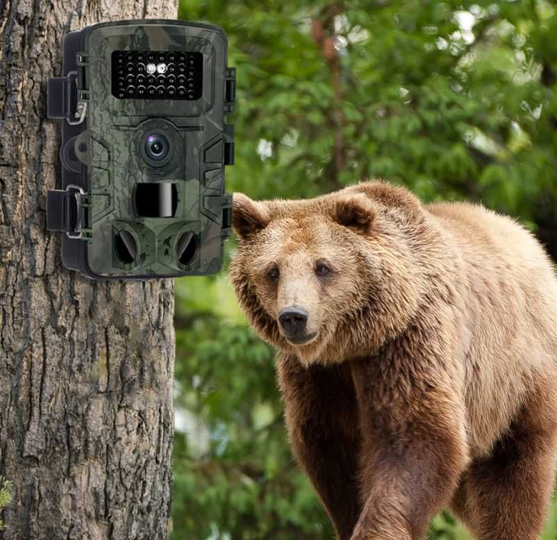 Nowoczesna FOTOPUŁAPKA Kamera Leśna Full HD Czujnik Ruchu (WYPRZEDAŻ)
