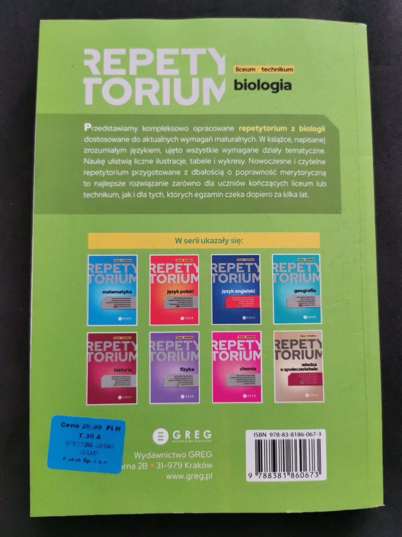 Repetytorium biologia matura