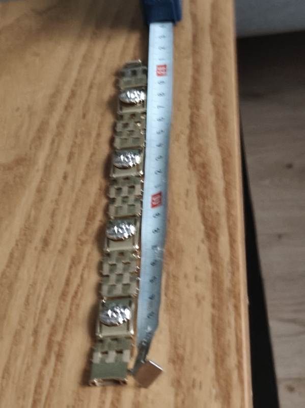Złota bransoletka z domieszką białego złota 32g