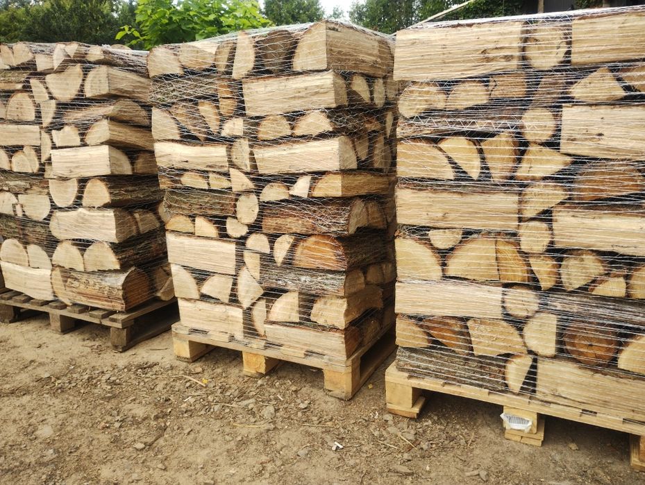 Drewno DĄB - kominkowe, drzewo opalowe, 1m3 na palecie - HDS