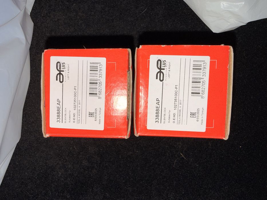 Нові сайлентблоки (втулки важелів) для Tesla