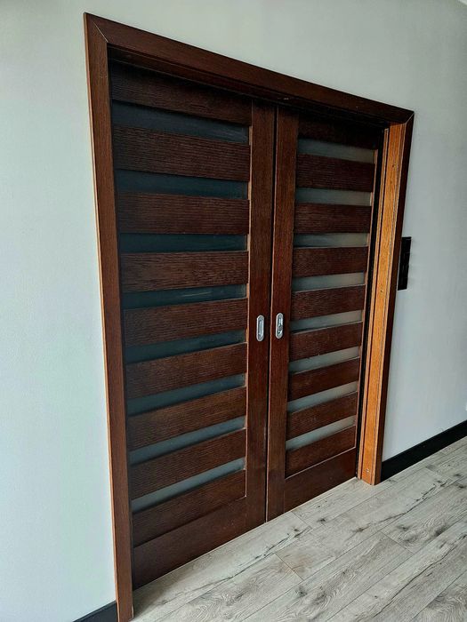 Drzwi wewnętrzne drewniane 3 sztuki