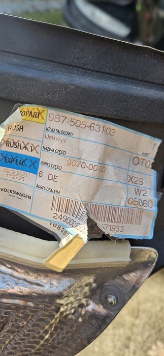Porsche boxster 987 nadkole lewe lewy tył
