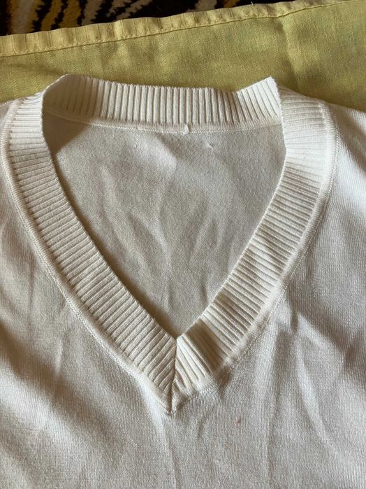 Biała, zimowa sukienka/ tunika, roz. 38- 40