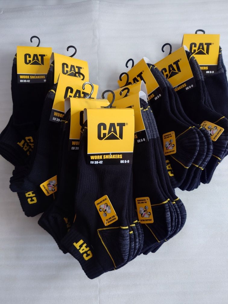 6 par Skarpety robocze CAT ciepłe do kostki Caterpillar 2x 39-42
