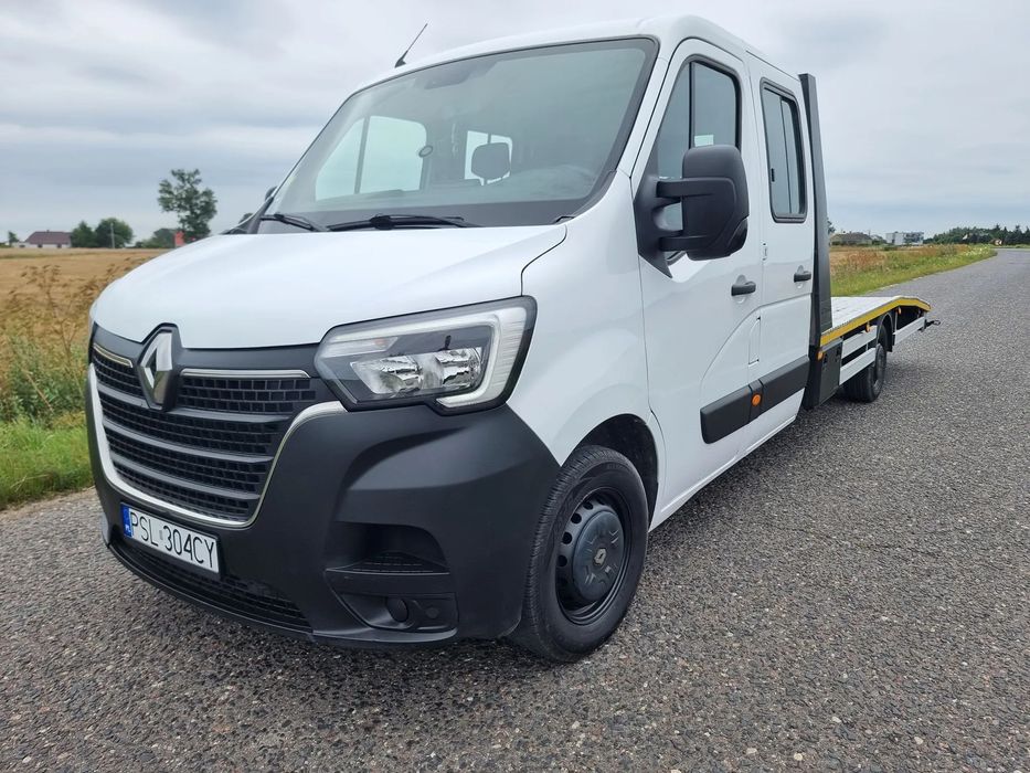 Renault Renault Master Doka 7 Osób Autolaweta 480cm 2020r Hak FV 23% Brutto  Renault Master Doka 7 Osób Autolaweta 480cm 2020r Hak FV23% 87800netto
