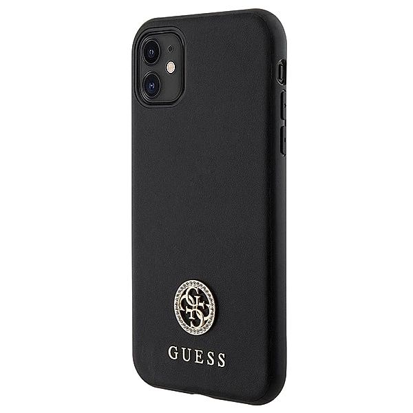 Etui Guess Strass Metal Logo na iPhone 11 / Xr 6.1" - czarne