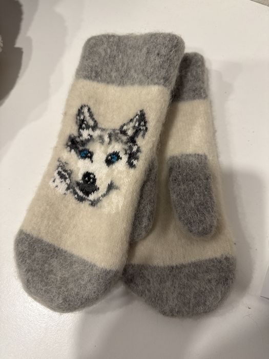 Шерстяні рукавички з хаскі дорослі