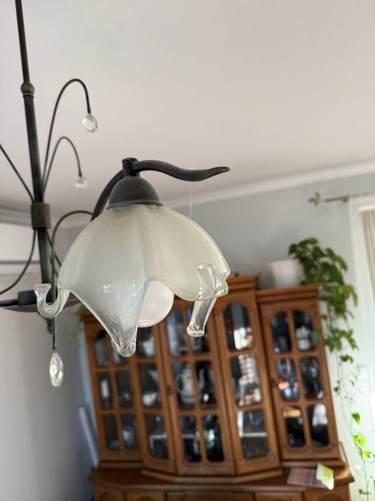 Lampa sufitowa żyrandol + kinkiet