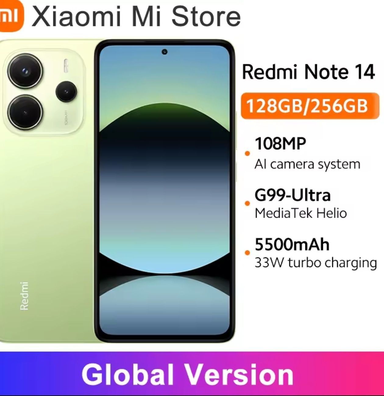 Xiaomi Redmi Note 14 8/256GB NFC Green