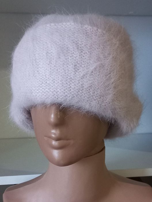 Женская вязаная шапка-ушанка Знижка 10%