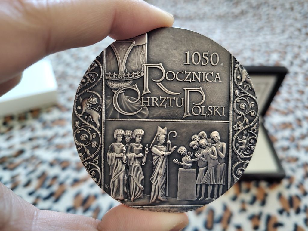 Medal rocznica chrzest Polski Mennica Polska