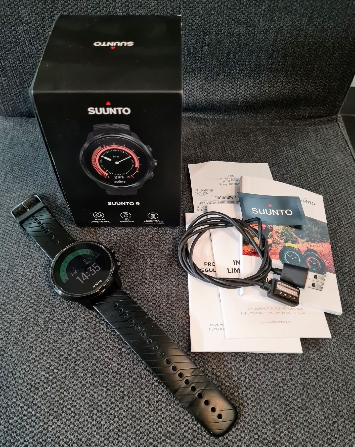 Sprawny zegarek Suunto 9 G1 All Black