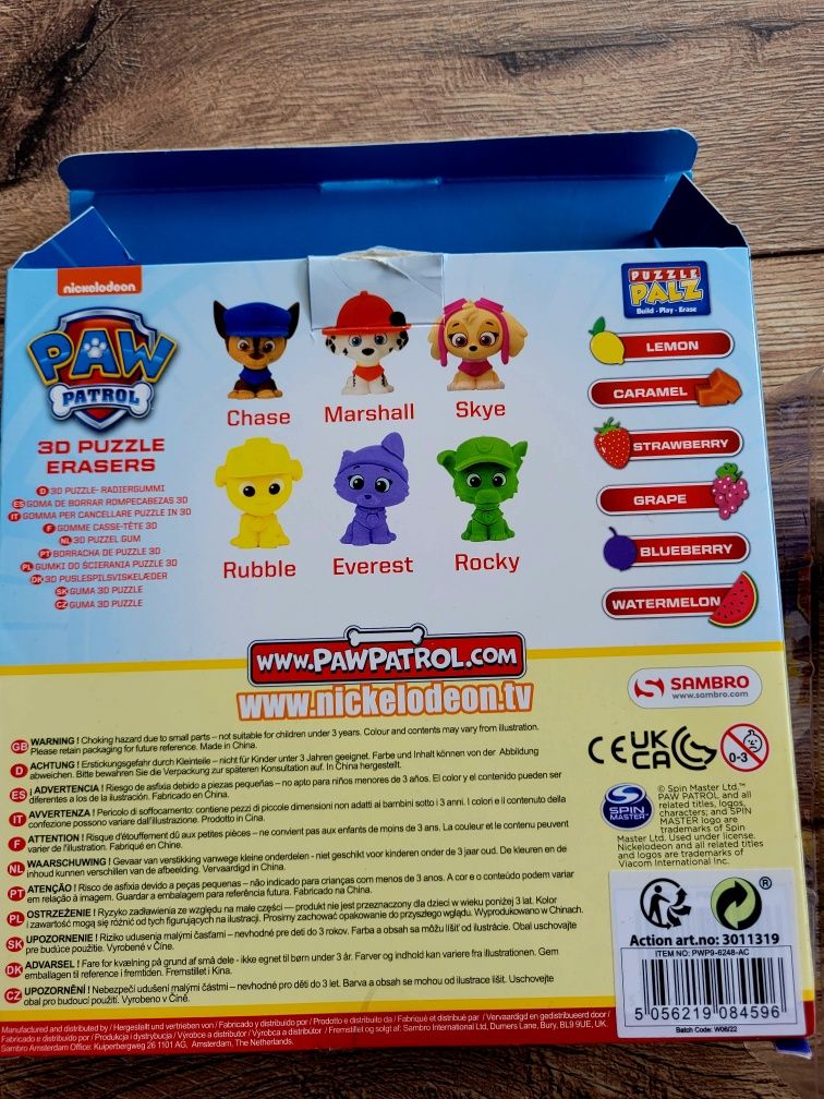 Puzzle 3d figurki zapachowe Psi Patrol Paw patrol