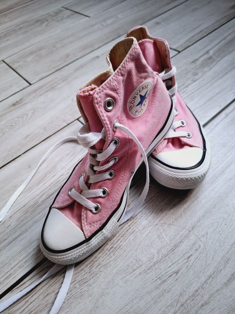 Converse różowe trampki za kostkę 36