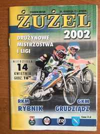 Program żużlowy DMP I Ligi RKM Rybnik -GKM Grudziądz [Rybnik, 2002r.]