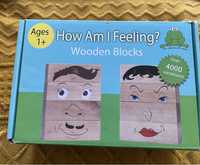 How am I feeling wooden blocks emocje maluchy