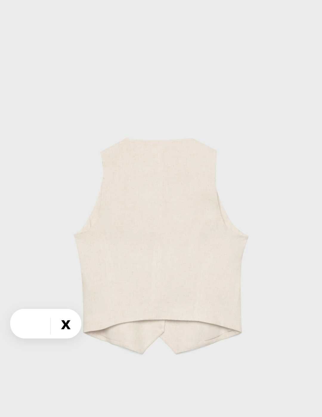 Kamizelka len stradivarius jasna