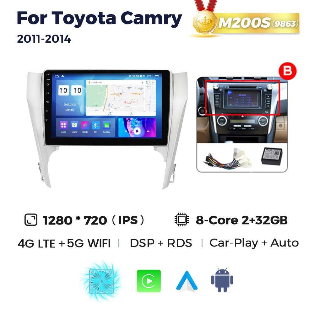 Штатна магнітола TOYOTA Camry 50 55 GPS навігація тойота android