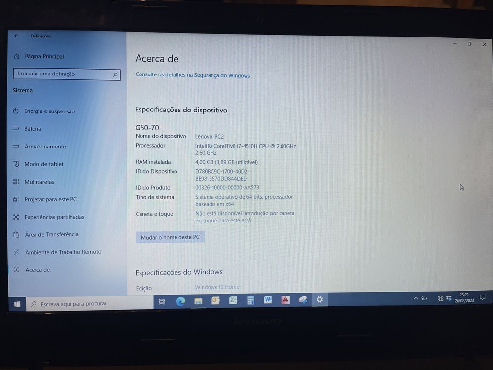 Portatil Lenovo G50-70