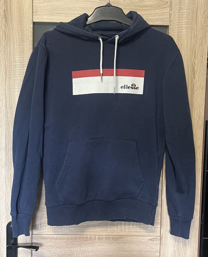 Granatowa wciągana bluza męska z kapturem Ellesse