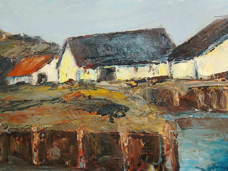 Stary obraz na płótnie Hakon EK Nielsen .