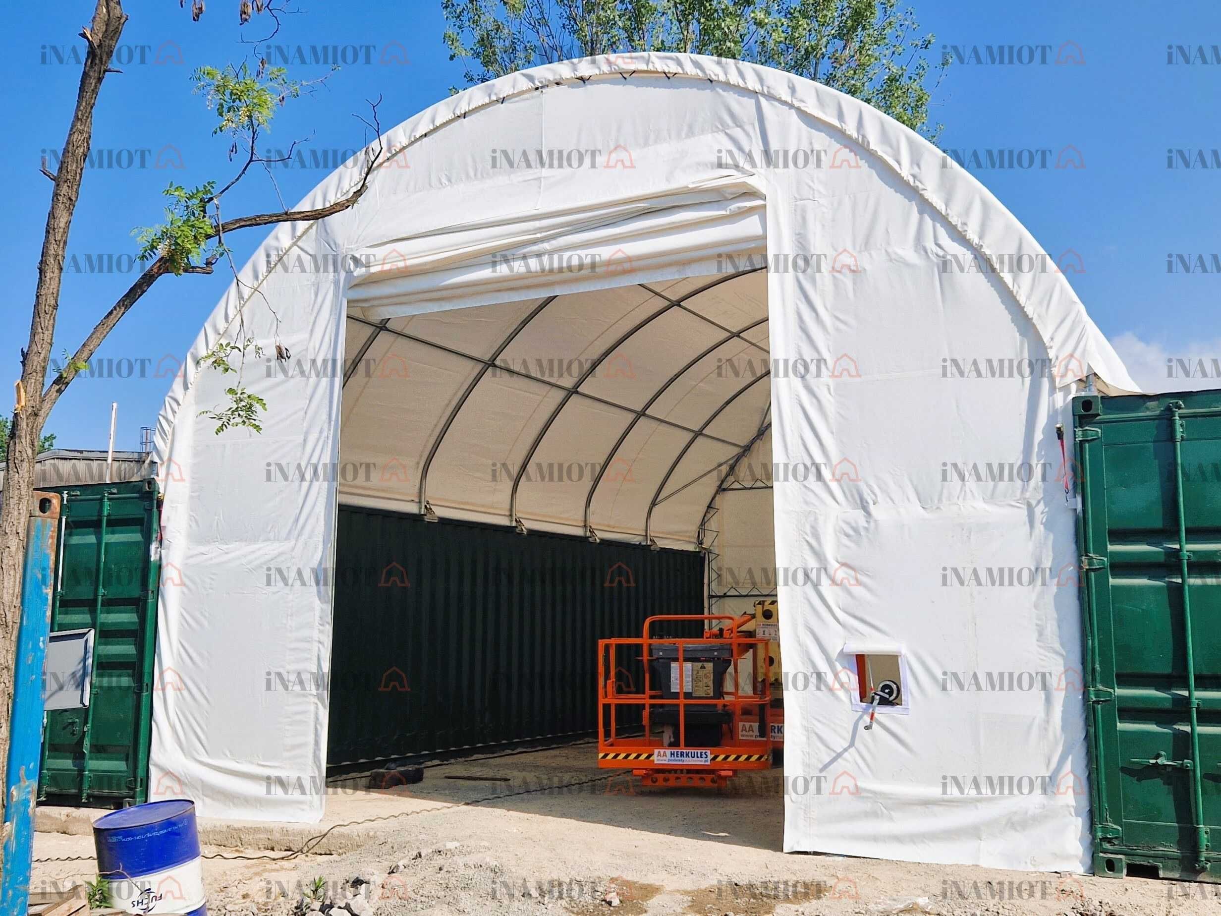 Zadaszenie kontenerów hala namiotowa 8x12 m wiata kontenerowa morskich