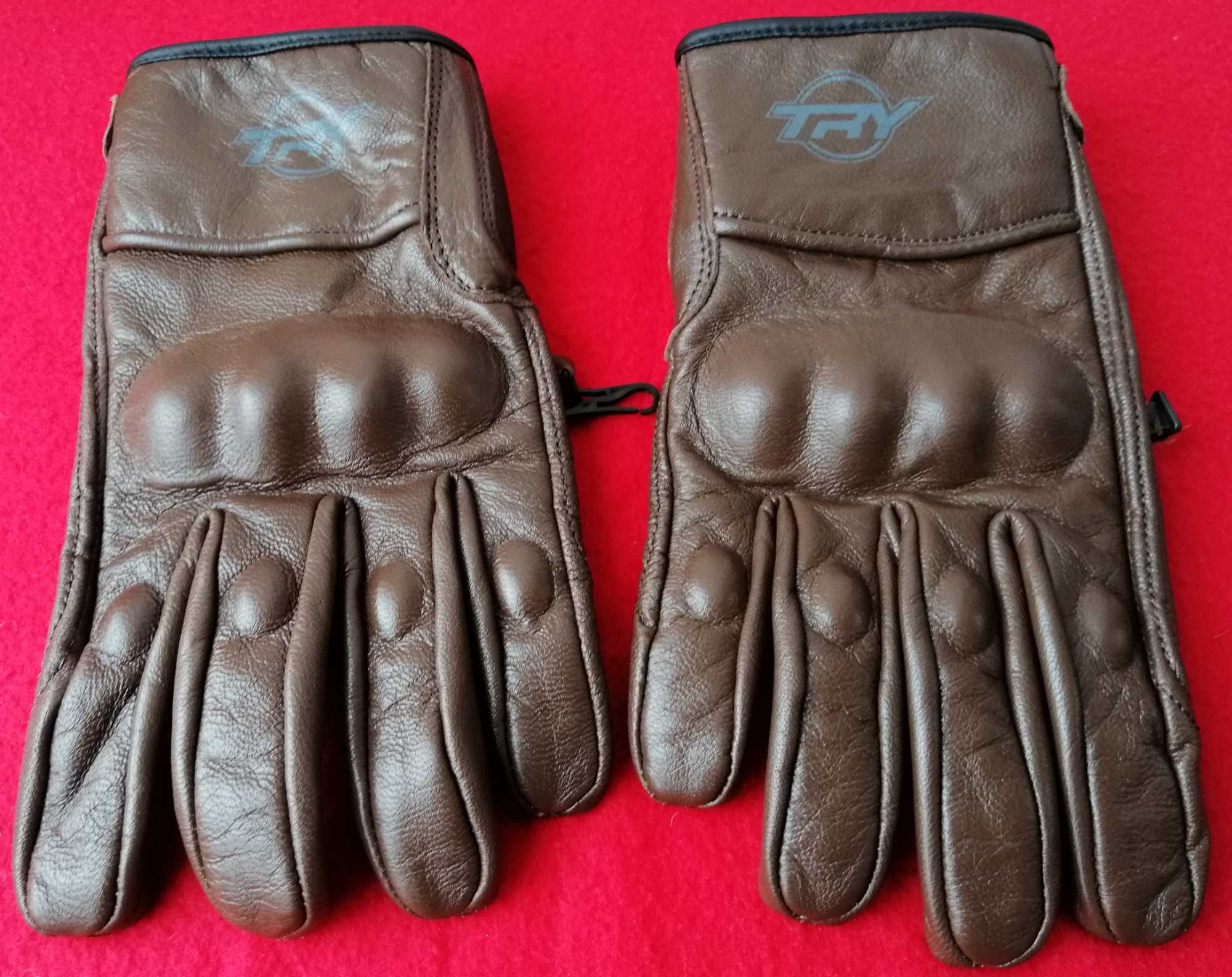 Luvas de moto Casa das Peles Castanhas XXL (Tamanho real L ou XL)