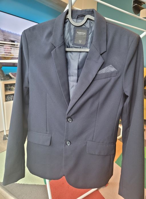 Elegancka marynarka Reserved Premium 152 granatowa dla chłopca