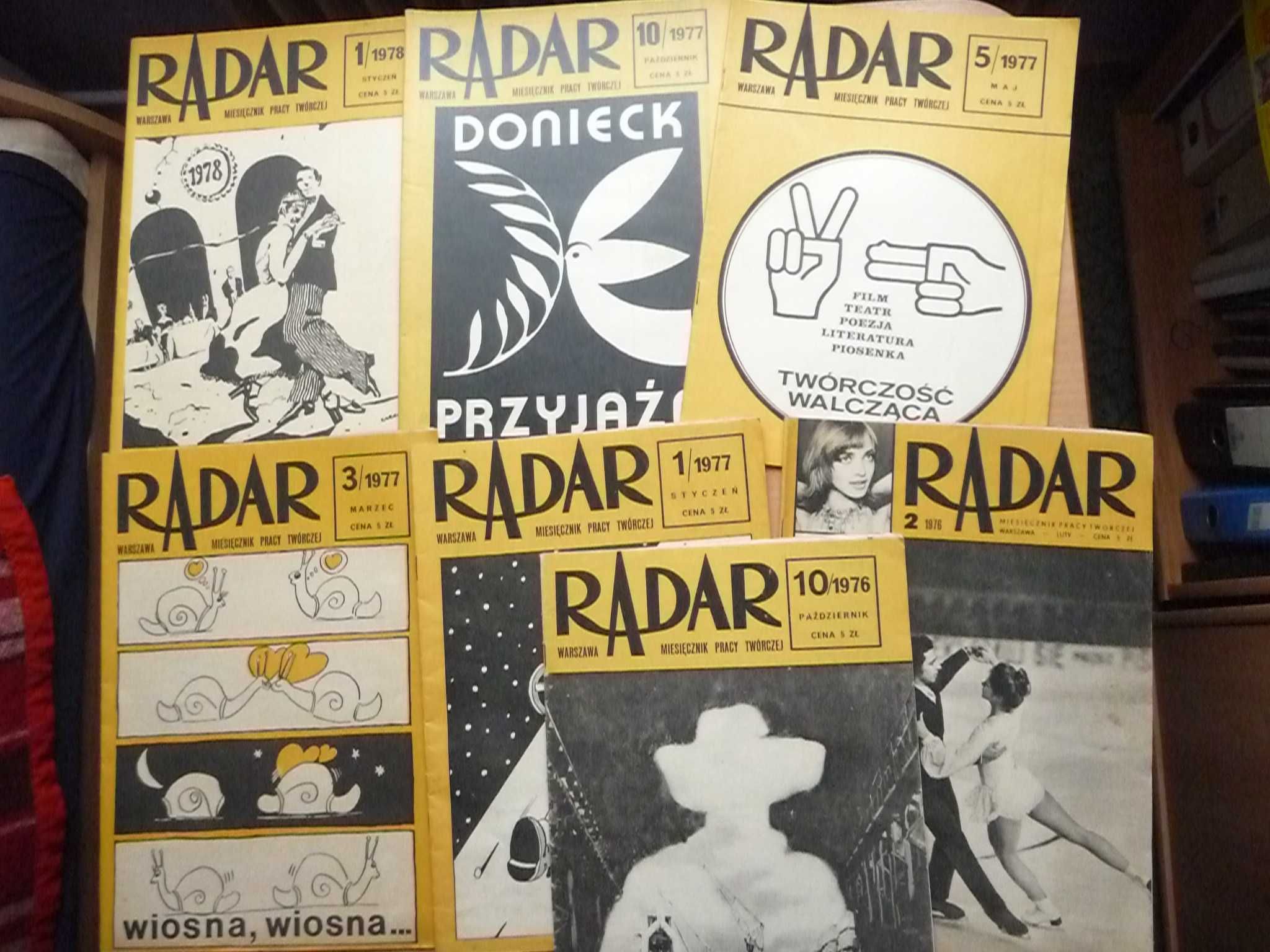 Czasopismo RADAR egzemplarze z lat 1976 - 1979