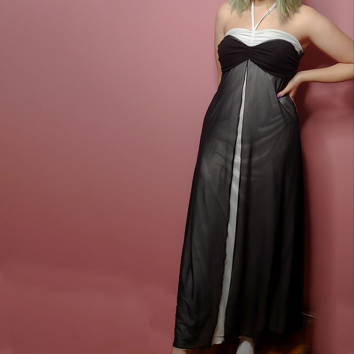 Nowa sukienka maxi biało-czarna b.p.c